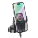 Тримач HOCO Traveler infrared RGB wireless fast charging Car holder (center console) HW27 |15W| black - зображення 2