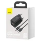 Блок питания Baseus Super Si Quick Charger 1C 25W EU Mini White Cable Type-C to Type-C 3A 1m Black - изображение 6