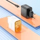 Адаптер мережевий Hoco Smart charger Type-C to Type-C Cable set CS43A |2Type-C, 45W/3A, PD/QC| Колір White - зображення 2