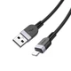 Кабель Hoco Lightning Energy silicone charging data cable X109 |3m, 2.4A| чорний - зображення 3