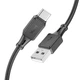 Кабель Hoco Type-C Assistant silicone charging data cable X101 |1m, 3A| black - зображення 6