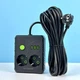 Подовжувач мережевий переноска 6м на 2 розетки + 3USB UA Power F13U Чорний - зображення 2
