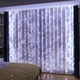 Світлодіодна новорічна гірлянда штора \ дощ на вікно 3х2м 200 LED з USB проводом 5В та пультом (холодний білий) - зображення 1
