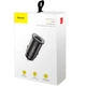 Автомобільний зярядний пристрій Baseus Square Metal 1USB+Type-C QC (5A) (PPS-30W-MAX) (CCALL-AS01) Black - зображення 3