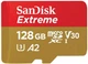 Карта памяти SanDisk Extreme SDSQXAA-128G-GN6MN microSD 128GB C10 UHS-I U3 V30 - изображение 1