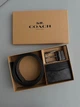 COACH набір ремінь+картхолдер Boxed Card Case and Belt Set In Signature Canvas Black - зображення 1