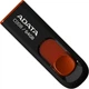Флеш память USB ADATA C008 64GB USB 2.0 Black/Red (AC008-64G-RKD) - изображение 1