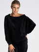 Bluza damska bez kaptura welurowa Figl M968 S/M Czarna (5902982021446) - obraz 3