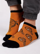 Шкарпетки чоловічі короткі бавовняні YOCLUB Funny Cotton Socks 39-42 Коричневі (5904921661867) - зображення 1