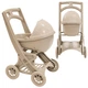 Коляска для куклы Doloni 0121/02eco B, пластиковая, Бежевый (0121/02eco-RT) - изображение 1