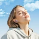 Беспроводные наушники в кейсе HOCO EW201 |320mAh, BTV5.4| Голубой - изображение 8