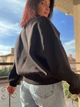 Свитшот женский OLIVIA 2479 широкий оверсайз утепленный вышивка рисунок one size черный - изображение 4