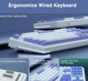 Клавиатура игровая механическая Aula Mechanical Aula F-87 White-Purple KRGD Blue switch - изображение 9