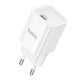 Мережевий зарядний пристрій Hoco C148A mini charger 1 Type-C Fast Charging PD/QC 30W 5V/3A 9V/3A White (35292_3345683) - зображення 1