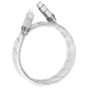 Кабель usb hoco u113 solid pd20w silicone type-c to lightning серебро - изображение 1