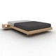 Двуспальная кровать Woodman CARRE древесина без покрытия 200x200 (WUA-01480) - изображение 1