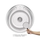 Кухонная мойка Brinex 490-A 0,6 мм Satin (BRIN490SAT06) - изображение 3