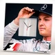 Часы "Нико Росберг. Nico Rosberg. Формула 1. Formula F1" подарок для фанатов автогонок, украшение спальни, гаража - изображение 1