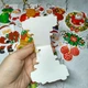 Открытки мини подарочные новогодние с блестками Санта 7х8 см Микс 10 шт 27195-01 - изображение 2