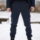 Зимние Мужские Брюки Intruder Softshell на флисе / Утепленные брюки в синем цвете размер L - изображение 1
