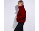 Жіноча стьобана велюрова куртка червоний 95_9D_404_3_XL, XL - изображение 3