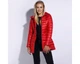 Довга жіноча стьобана куртка з капюшоном червоний 95_9N_100_3_XL, XL - изображение 1