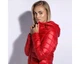 Довга жіноча стьобана куртка з капюшоном червоний 95_9N_100_3_XL, XL - изображение 5