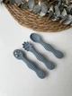 Ложки для начала прикорма набор 3шт pre-spoon для первого прикорма серо-синий ПАКУНОК МАЛЮКА - изображение 1