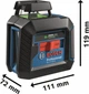 Лазерный уровень нивелир Bosch Professional GLL 2-20 G с держателем, потолочной крепью и 4 батарейками (0601065000) - изображение 3