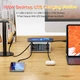 Настільний зарядний пристрій ASOMETECH 100W багатофункціональна 8-портова+Бездротова QI зарядка LED дисплей Швидка зарядка QC3.0 PD3.0 White - зображення 2