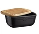 Хлібниця з кришкою-дошкою Emile Henry Storage 35,5x24,5x15,8 см чорна (718750) - изображение 3