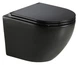 Унітаз підвісний з сидінням Soft Close Slim Duroplast Mixxus Premium Ellipse-0303-R Black 520x365x360mm система змиву RIMLESS (MP6464) - изображение 1