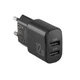 Мережевий зарядний пристрій Winso Pro 12W 2xUSB-A чорний 220012 - зображення 1