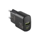 Мережевий зарядний пристрій Winso Pro PD20W USB-C+USB-A чорний 220020 - зображення 1