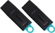Флеш память USB Kingston DataTraveler Exodia 2x64GB USB 3.2 Gen1 2 шт Black/Blue (DTX/64GB-2P) - изображение 1