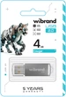 Флеш память USB Wibrand Cougar 4GB USB 2.0 Silver (WI2.0/CU4P1S) - изображение 2