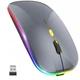 Беспроводная RGB мышь PANTXIKE с Bluetooth 5.0, 1600 DPI и встроенным аккумулятором (серый-металик) - изображение 2