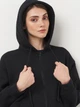 Толстовка на молнии утепленная с капюшоном оверсайз женская ROZA 240427 2XL Черная (4824005711282) - изображение 4