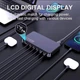 Зарядна станція 175W 6-Ports GAN Charger USB-C PD3.0+QC3.0 LED дисплей Black - зображення 12