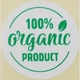Етикетка біла/зелений кругла "100% Organic Product". Упаковка 50 шт., діаметр 50мм Упаковочка # 3757 - изображение 1
