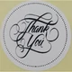 Етикетка біла кругла "Thank you". Упаковка 50 шт., діаметр 50мм Упаковочка # 3736 - изображение 1