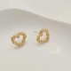 Серьги-пусеты Сердечки 1,2*1,2см золотистые - изображение 3