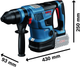 Перфоратор аккумуляторный бесщеточный Bosch GBH 18V-34 CF (0611914021) - изображение 3