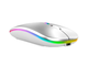 Беспроводная RGB мышь PANTXIKE с Bluetooth 5.0, 1600 DPI и встроенным аккумулятором (серебристый) - изображение 1