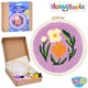 Набор для творчества Hobbytopia DYPN1008-10 Ковровая вышивка Цветы, канва, нити, пяльцы, гла, цветы, в коробке - изображение 1