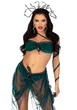 Еротичний костюм Медузи Горгони Leg Avenue Medusa Costume (топ, спідниця, нарукавники, прикраси) Зелений L - зображення 3