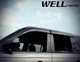 Дефлекторы окон Wellvisors с черным хромированным молдингом передние и задние Land Rover Range Rover Sport 2006-2013 4 шт (3-847LR004) - изображение 8