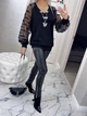 Fashions • Кофта женская Ариадна Fashions 52-56 черный (#456/а-ел) - изображение 5