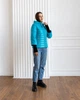 Fashions • Куртка женская с довязом на рукавах "Dream" Fashions 56 бирюза (№3508-мк) - изображение 2