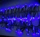Уличная гирлянда бахрома Фейерверк 240 LED, 2,5x0,6м, черный каучук, 220В, IP65, Синий - изображение 3